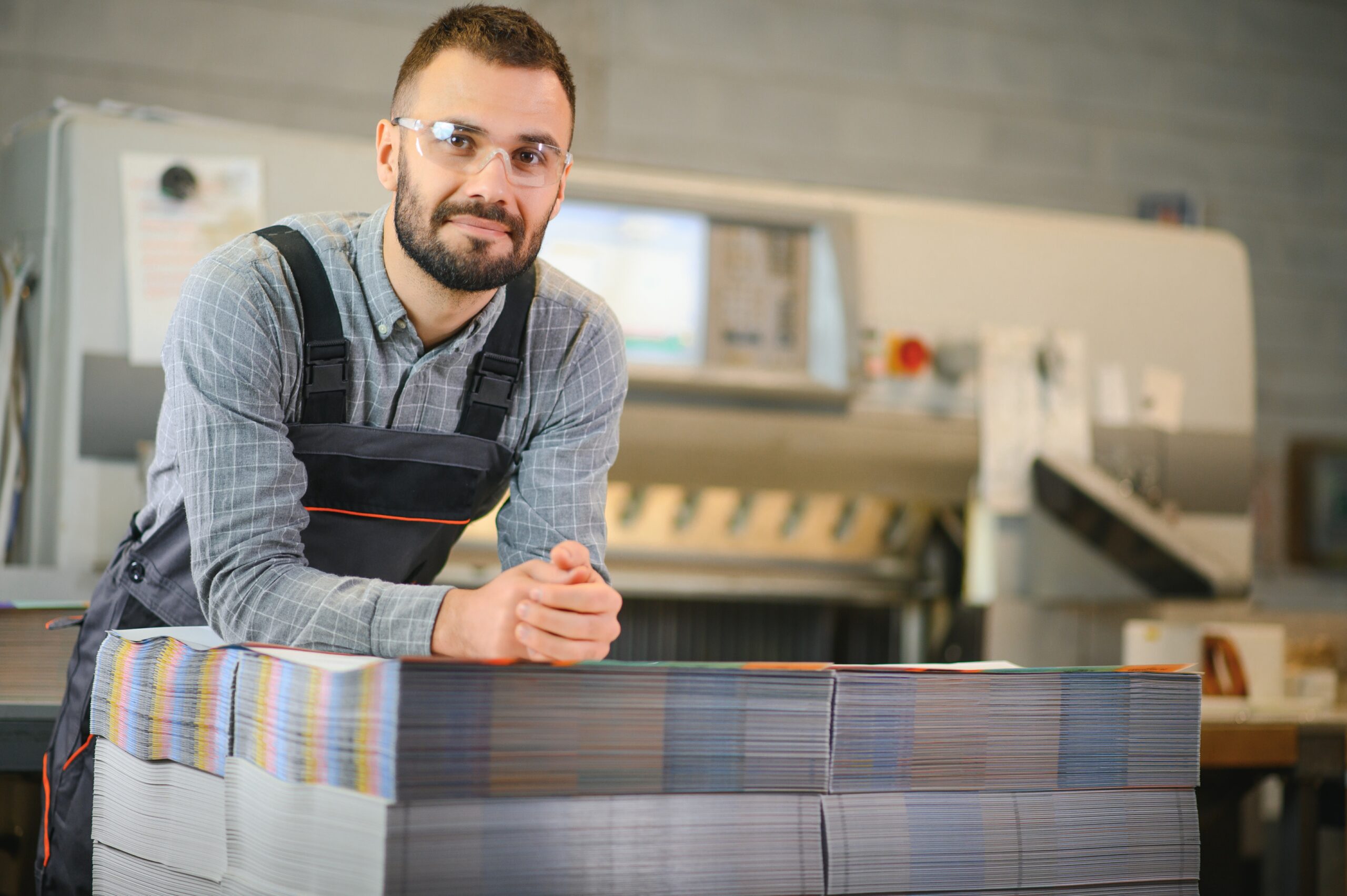 Portrait of a printing house worker.