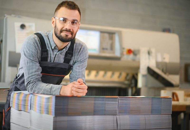 Portrait of a printing house worker.